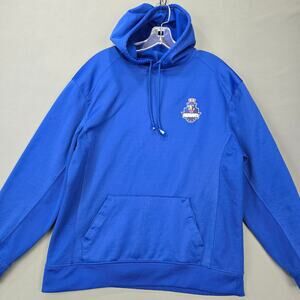 Badger Sport Blue Patriots Sporty Hoodie Sweatshirt Long Sleeves Logo Men Size M